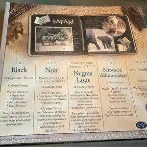 Creative Memories 7 x 7  Black Scrapbook Pages.